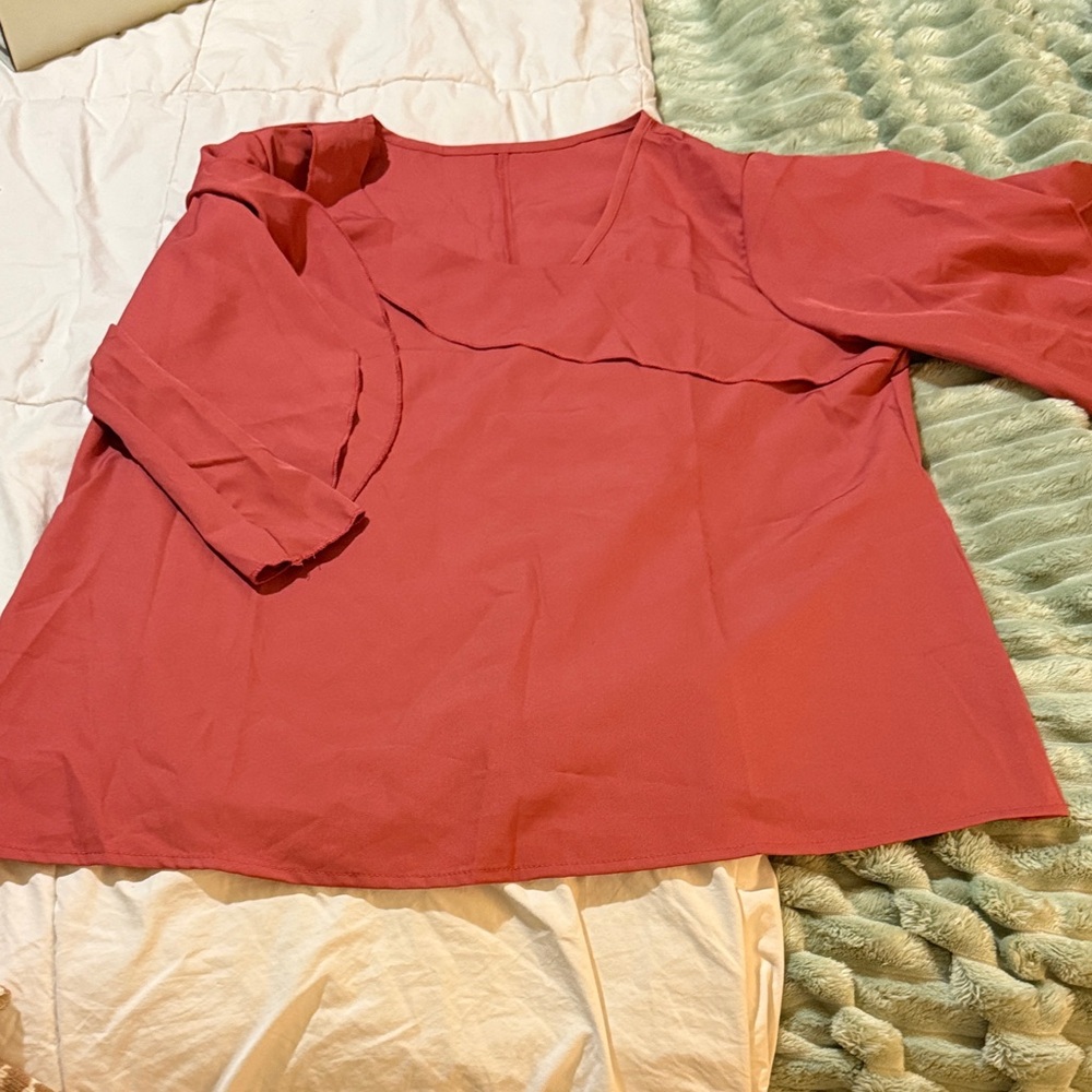 Women's Elegant Red Blouse